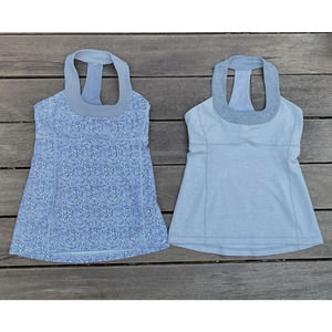 LULULEMON (2) Workout Tank Tops Scoop Neck SZ 8
